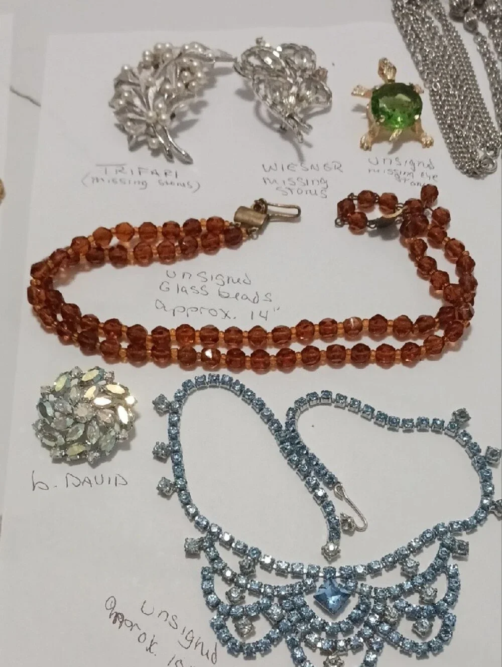 Vintage To Now Jewelry. Jade 14k Post Earrings, Sterling Silver, Trifari & More